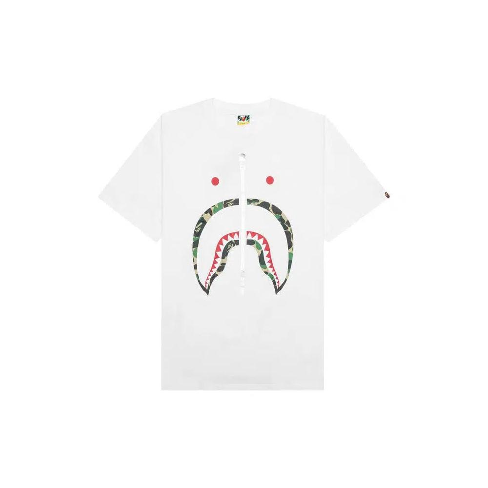 Футболки BAPE ABC Camo Shark Tee 'White/Green' 1