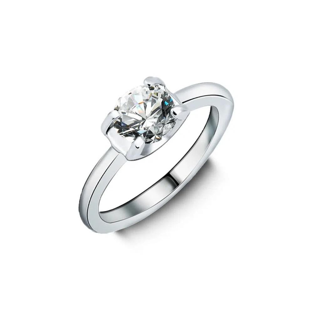 Кольцо-солитер с кристаллами Swarovski - 514 1