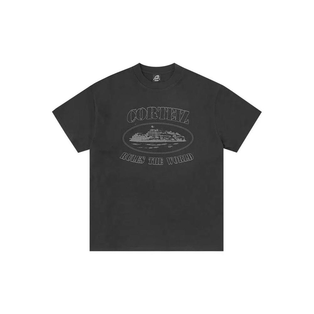 Футболки Corteiz Reflective Alcatraz Tee 'Triple Black' 2