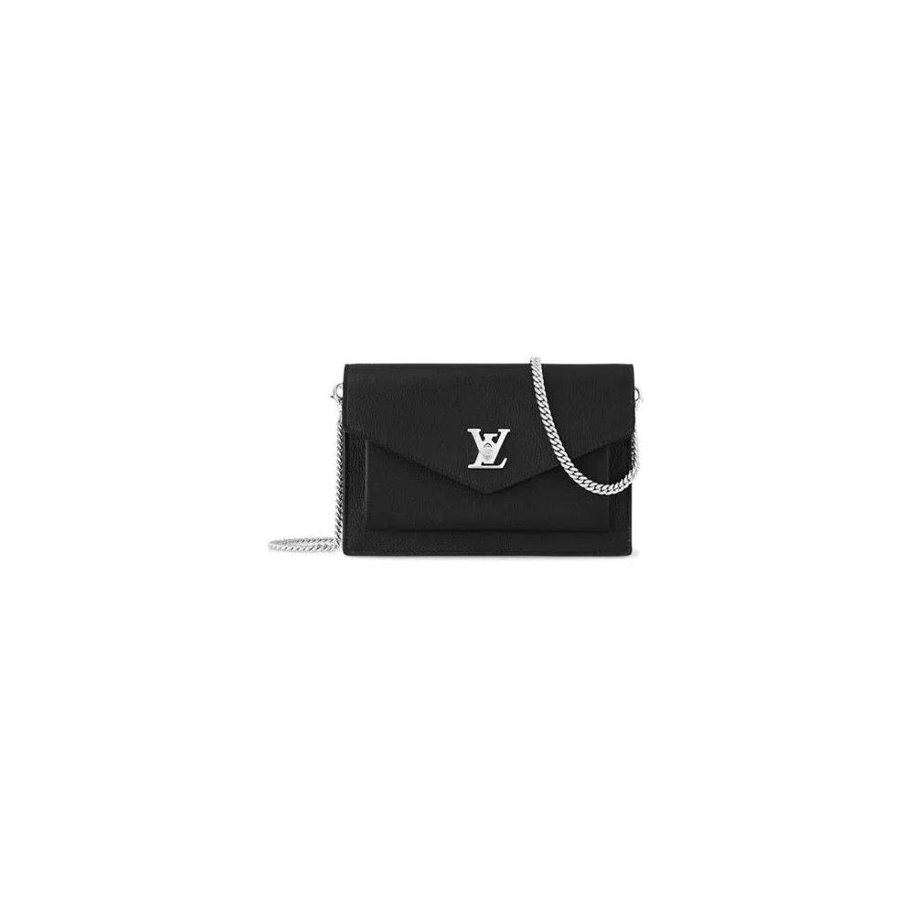 Сумки через плечо Louis Vuitton Mylockme Chain Pochette 'Black Calfskin Leather' 1