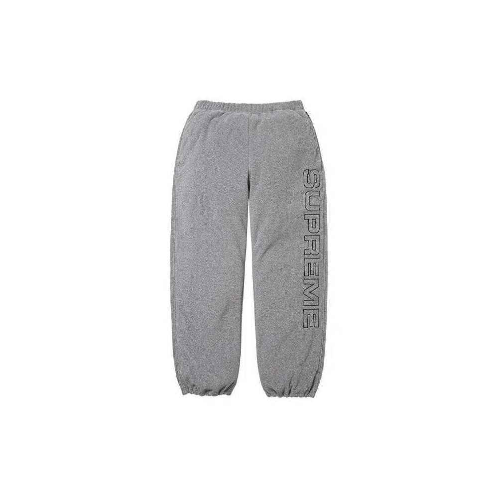 Брюки Supreme Spellout Embroidered Polartec Pant 'Серый' 2