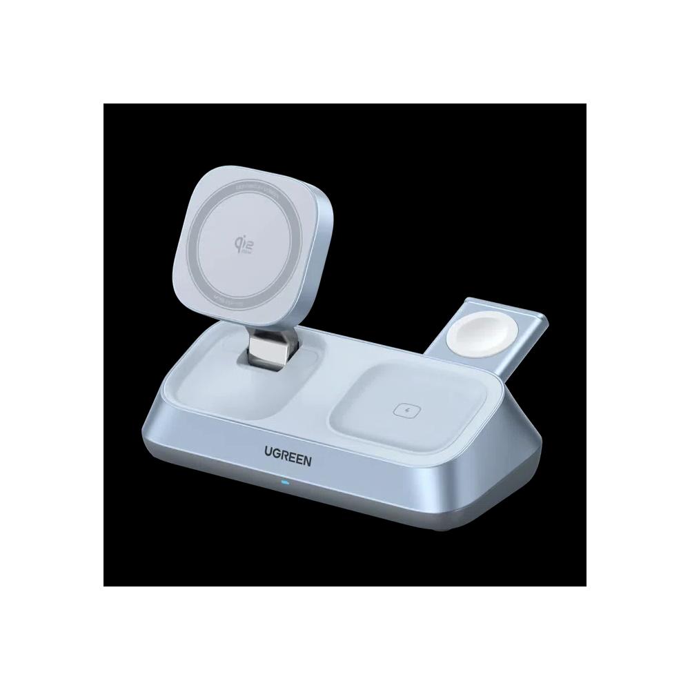 UGreen MagFlow 3-в-1 магнитное беспроводное зарядное устройство с MagSafe / Qi2 1