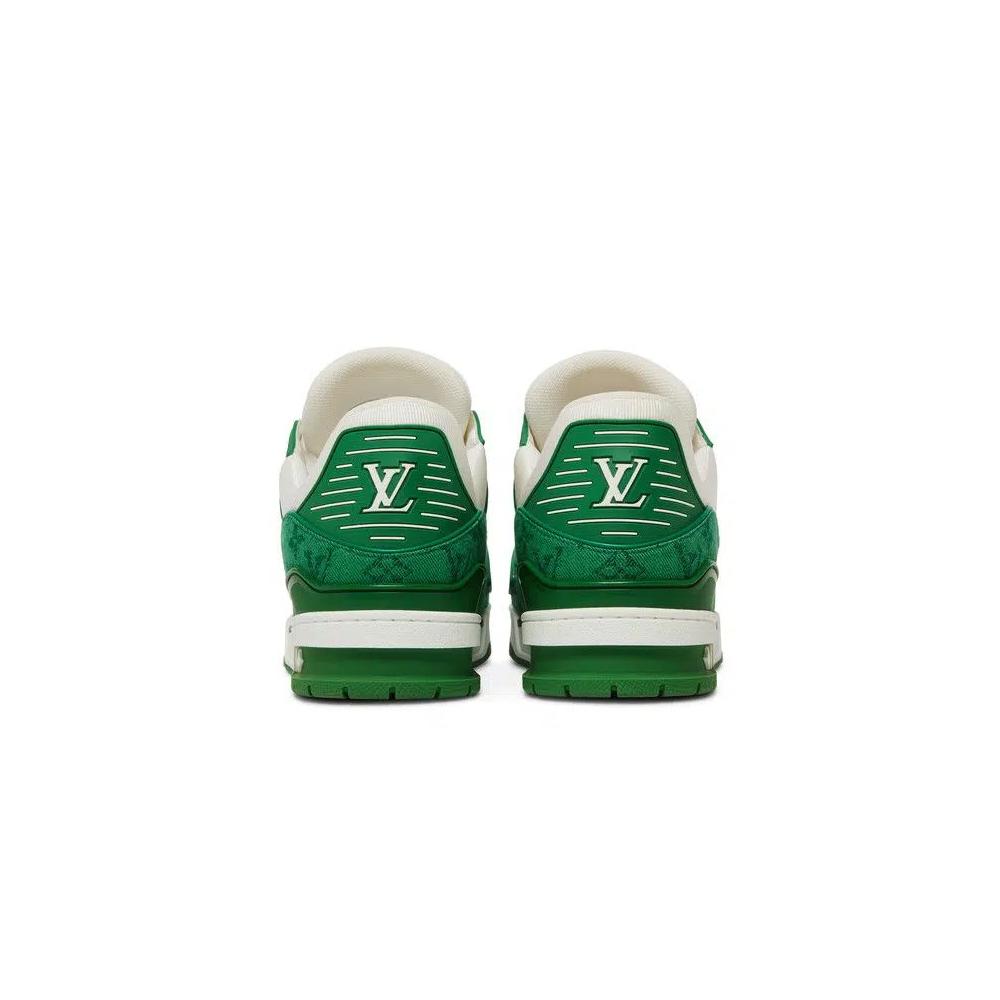 Кроссовки Louis Vuitton Trainer «Green Monogram Denim» 6