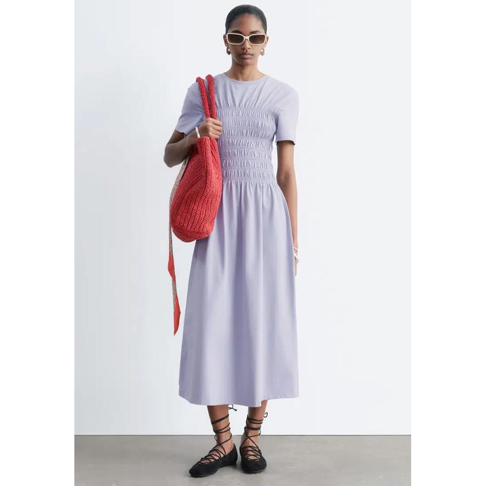 Платье-миди со сборкой Smocked Midi Dress 5