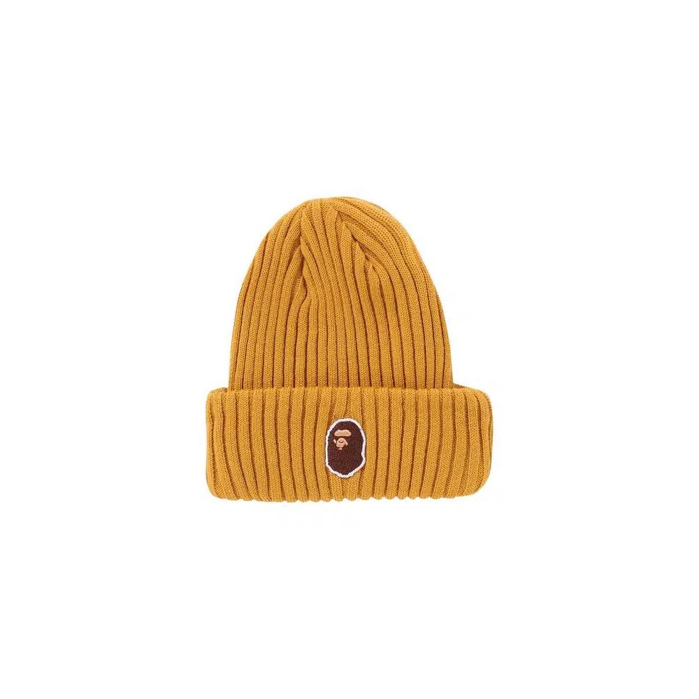 Бини BAPE Kids Ape Head One Point Knit Cap 'Yellow' 1