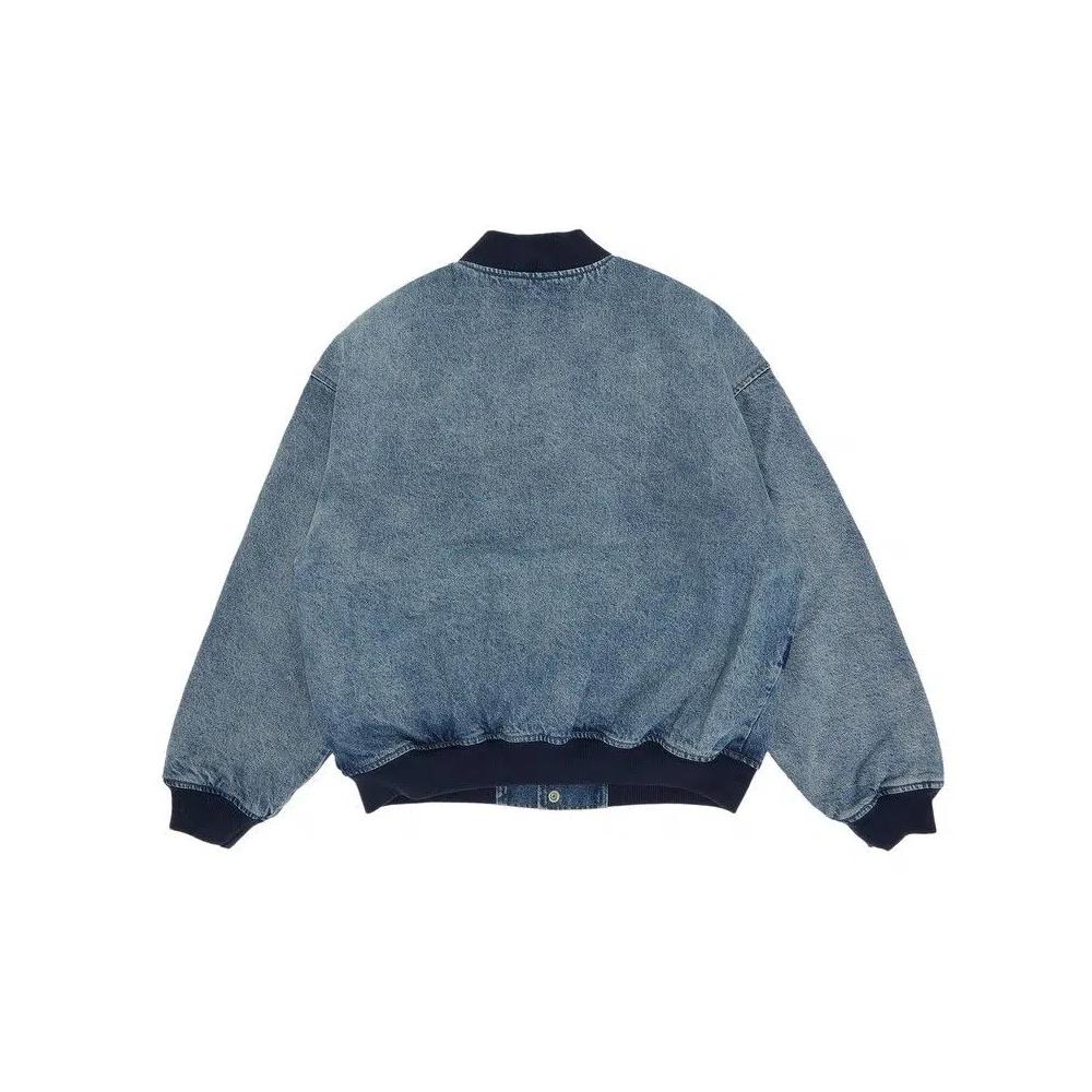 Джинсовые куртки Supreme Washed Knockout Denim Varsity Jacket 'Washed Blue' 2