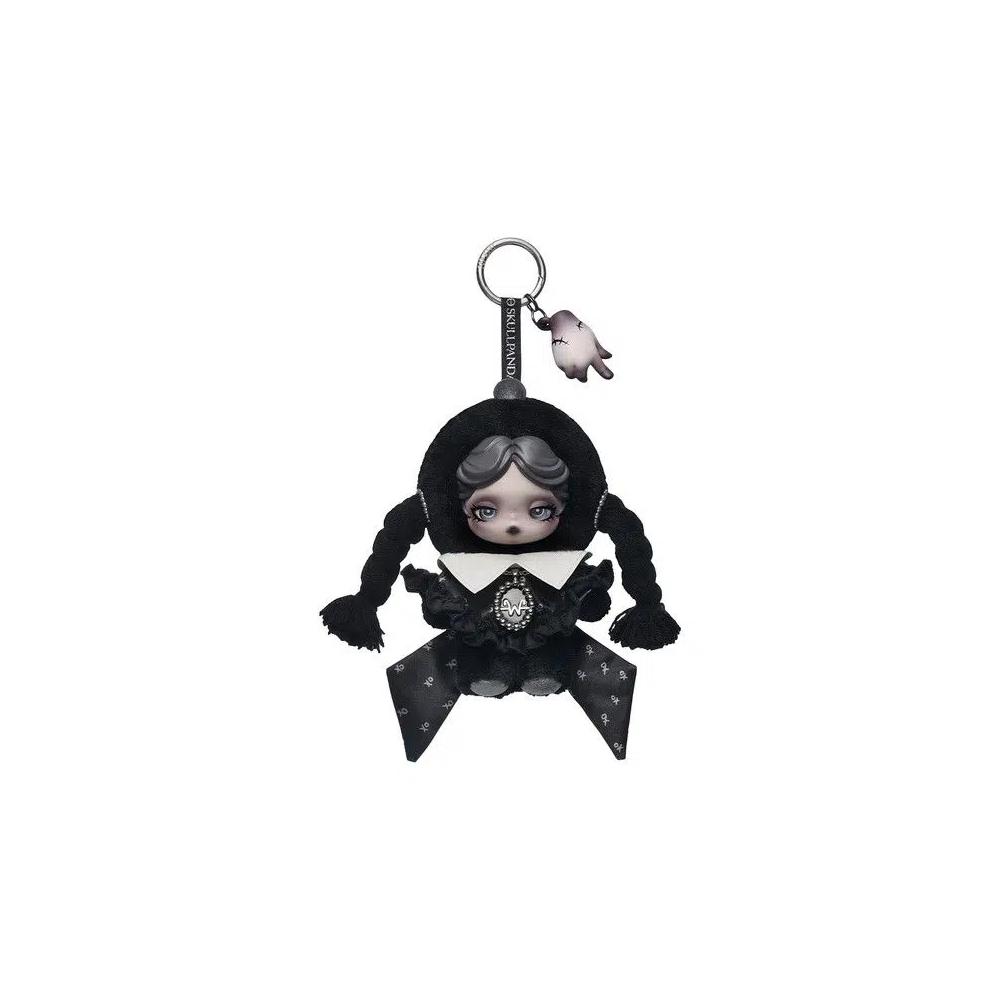 Плюшевые игрушки Pop Mart SKULLPANDA x Wednesday Plush (Classic Dress Version) 'Black' 1
