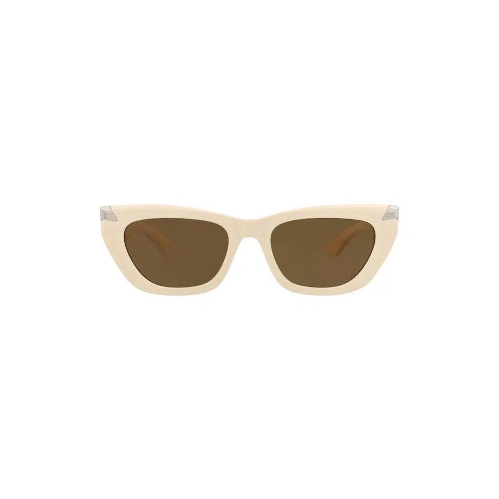 Очки Alexander McQueen Cat Eye-Frame Recycled Acetate Sunglasses 'Слоновая кость, коричневый' 1
