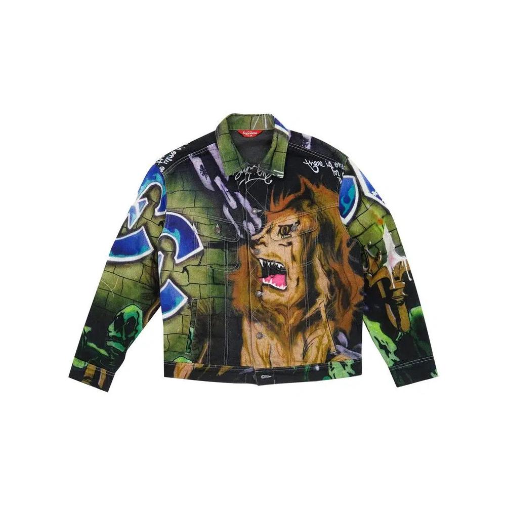 Джинсовые куртки Supreme Lion's Den Denim Trucker Jacket 'Multicolor' 1