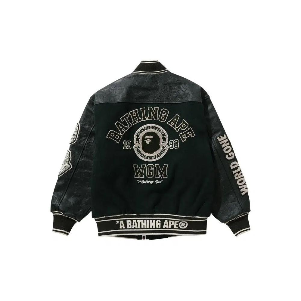 Варсити-куртки BAPE Patch Varsity Jacket «Green» 2