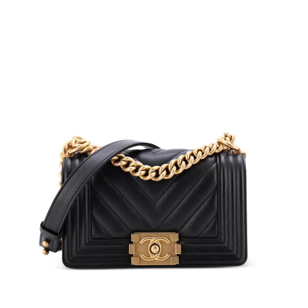 Маленькая сумка на плечо Boy Flap Bag Chevron Lambskin 1