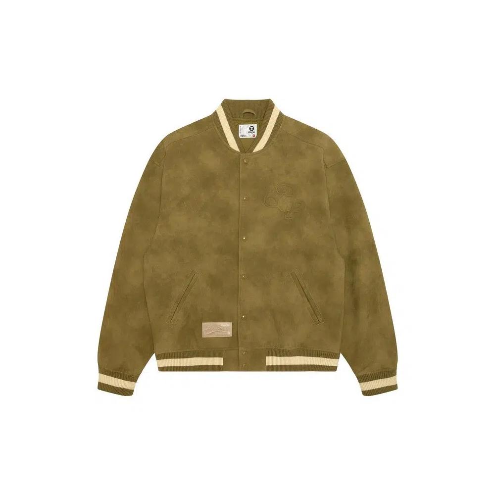 Варсити-куртки AAPE Unvs Varsity Jacket 'Хаки/Желтый' 1