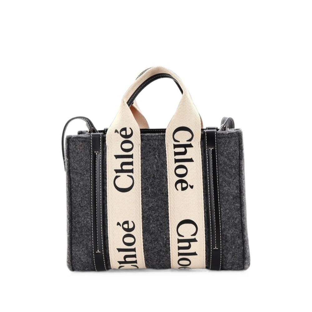 Маленькая сумка-тоут Woody Recycled Felt with Leather and Canvas 2