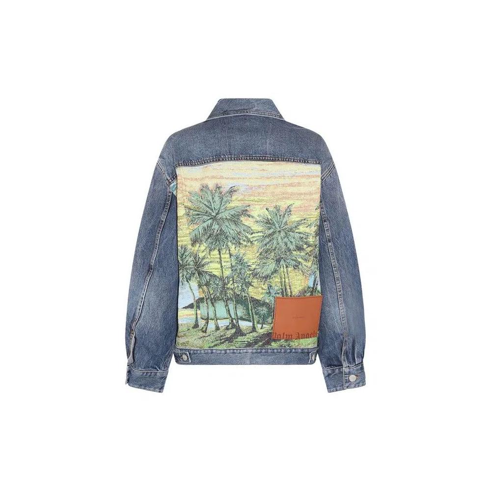 Джинсовые Куртки Palm Angels Palms Sunrise Denim Jacket 'Кобальтовый Синий' 2