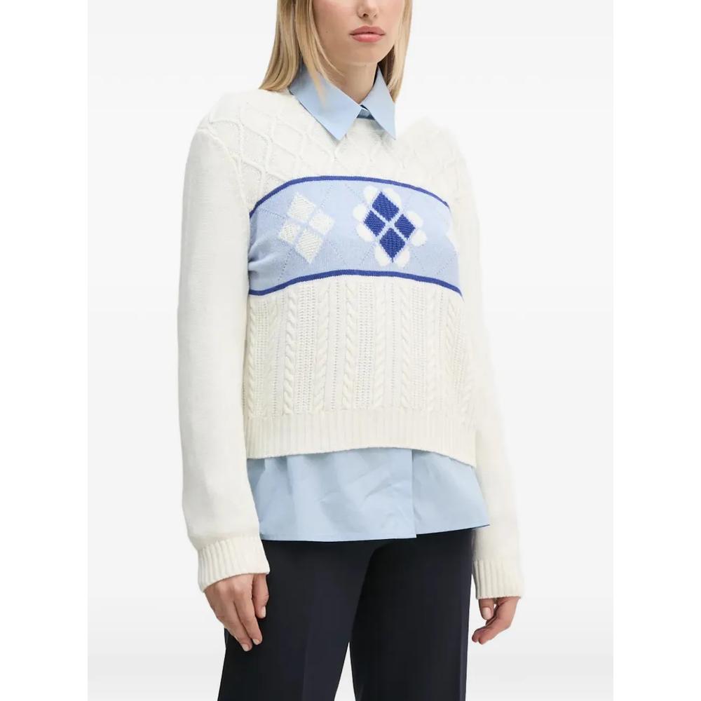 argyle-pattern sweater 1