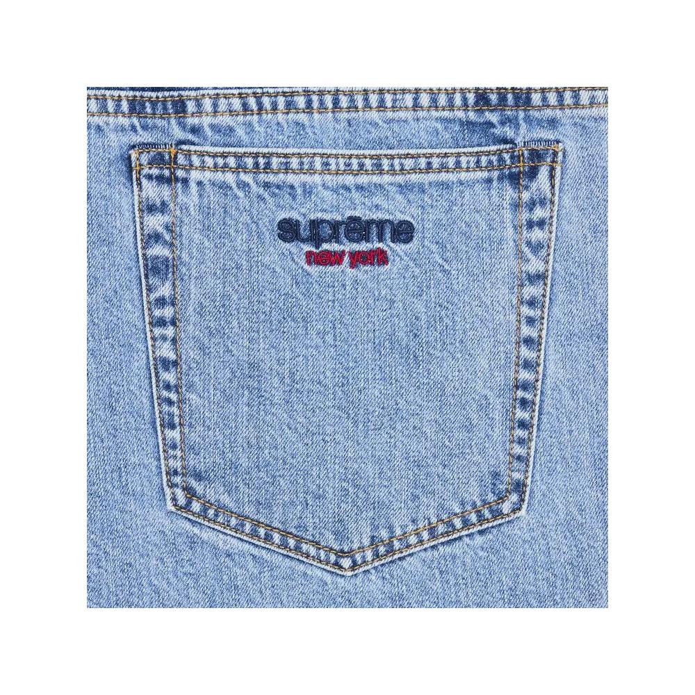 Низ Supreme Baggy Jean 'Вымытый индиго' 3