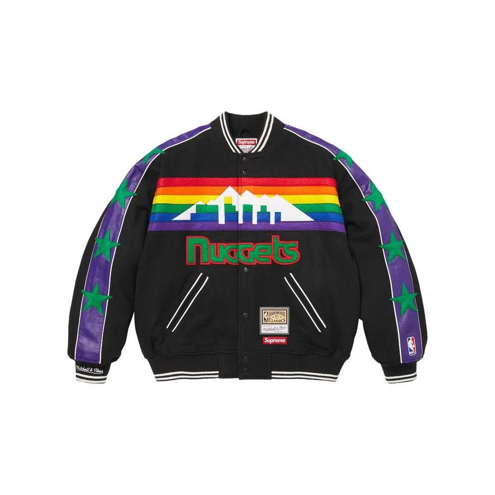 Varsity куртки Supreme x Mitchell & Ness Teams Varsity Jacket 'Black' 1
