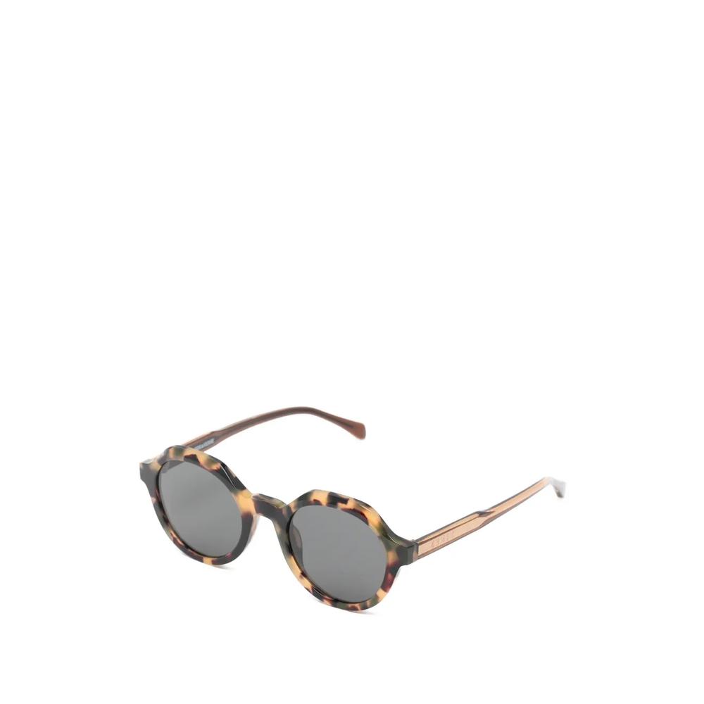 tortoiseshell-effect round-frame sunglasses 2