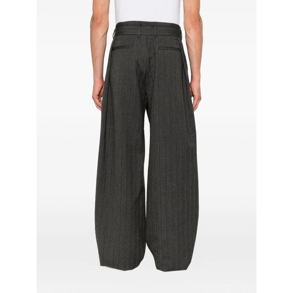 pinstripe-pattern pleated trousers 4