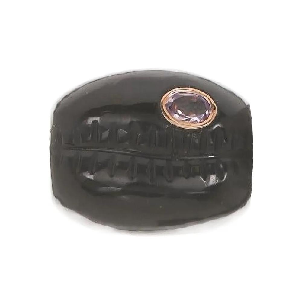 Подвеска Cowry из розового золота с тигровым глазом и гранатом 1