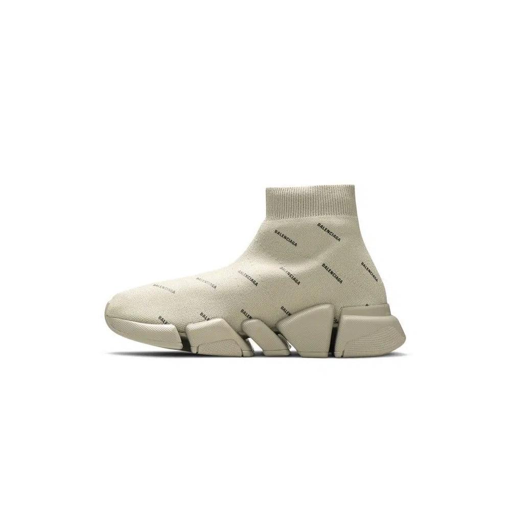 Слипоны Balenciaga Wmns Speed 2.0 Sneaker 'Allover Logo - Sand' 3