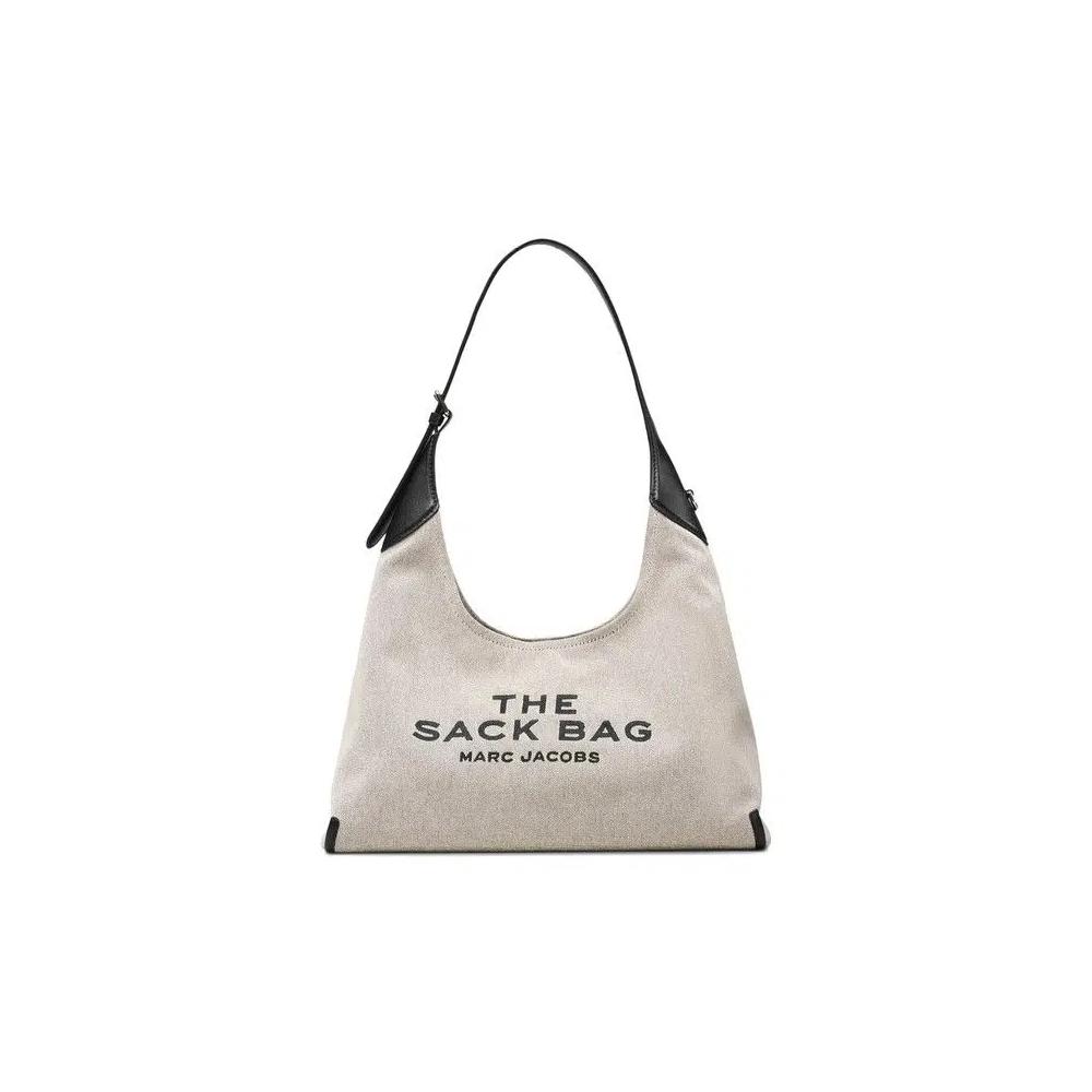 Сумки через плечо Marc Jacobs Canvas Leather Belted Sack Bag 'Ivory/Black' 1