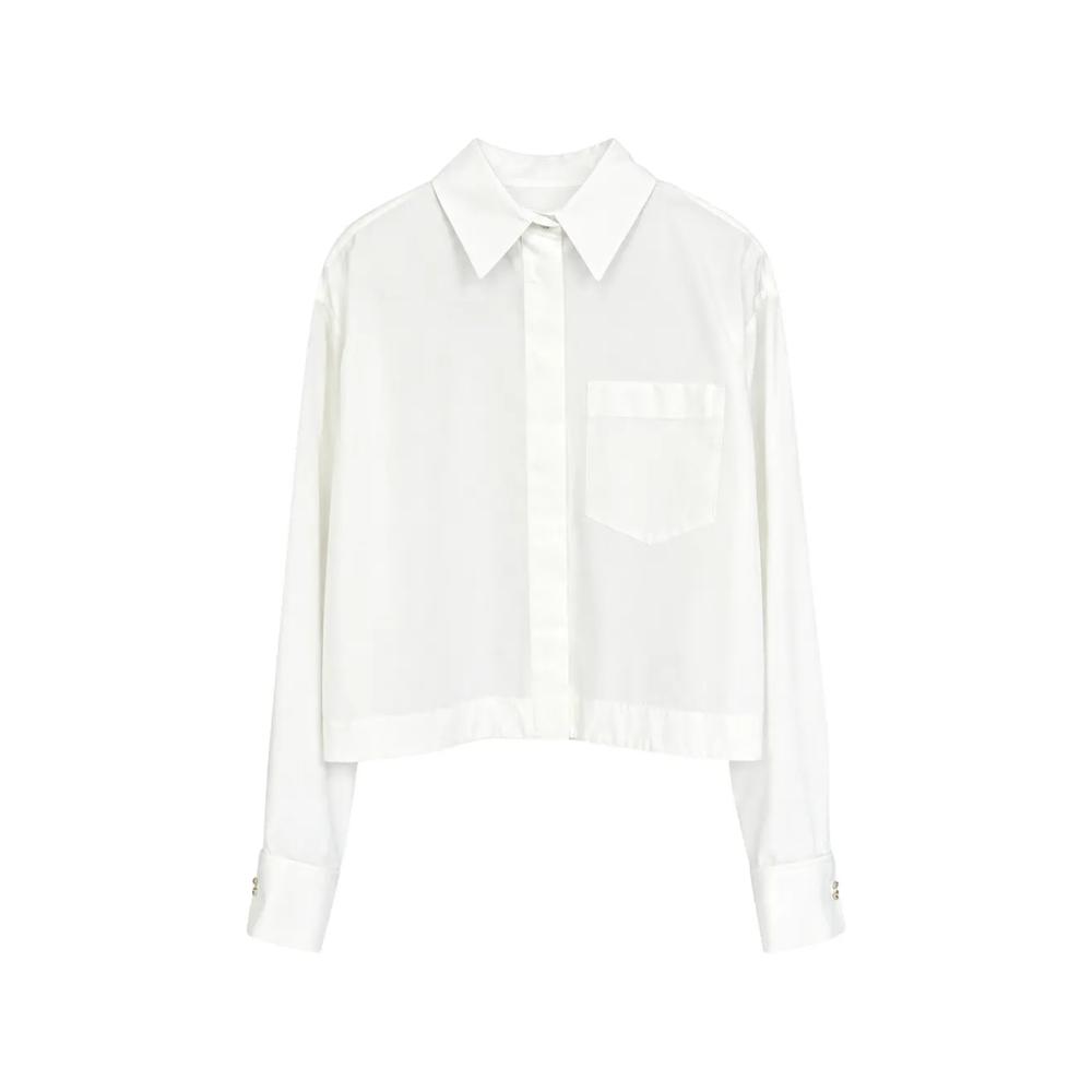 Укороченная рубашка строгого кроя 1