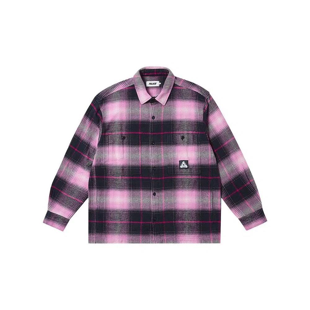 Рубашки на пуговицах Palace Work Shirt «Navy/Pink» 1