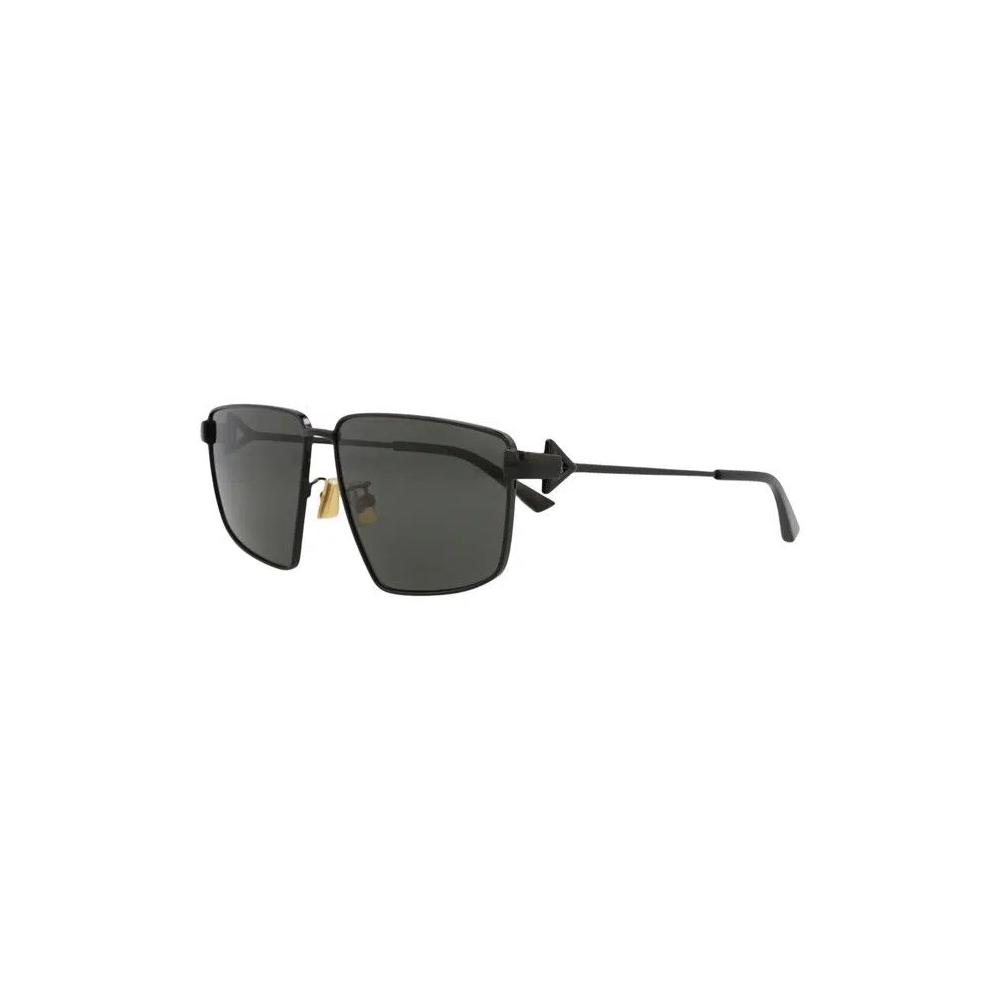 Bottega Veneta Квадратные солнцезащитные очки 'Black/Grey' 3