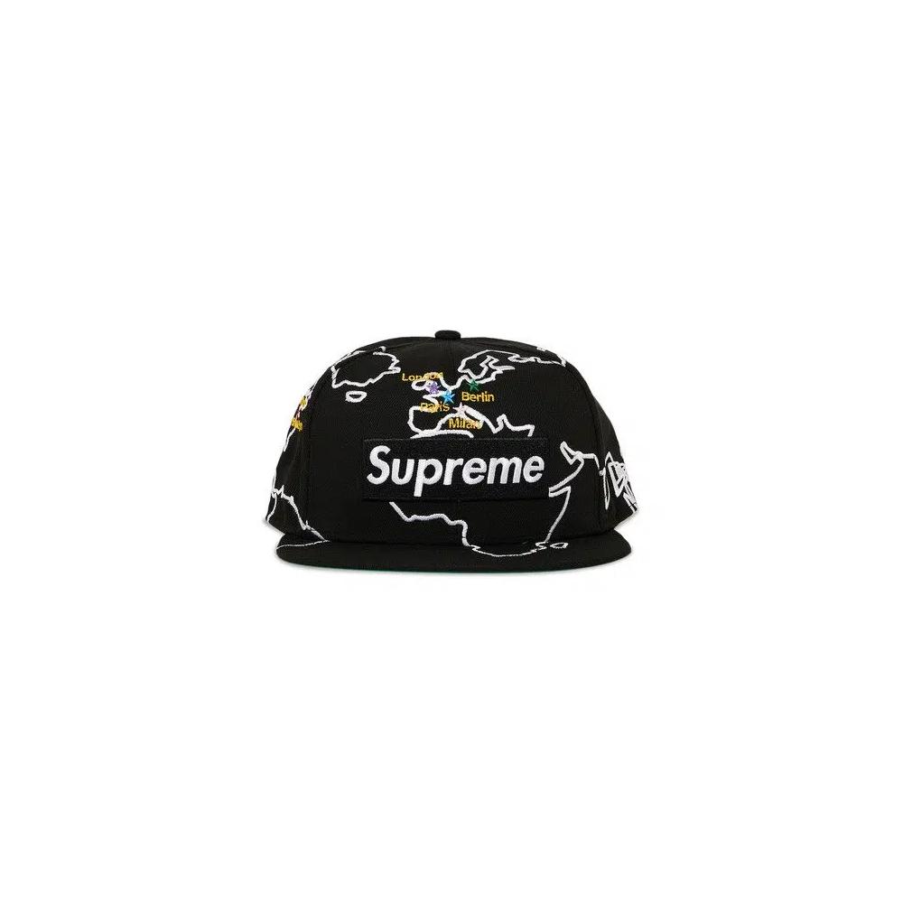 Бейсболки Supreme Worldwide Box Logo New Era 'Black' 1