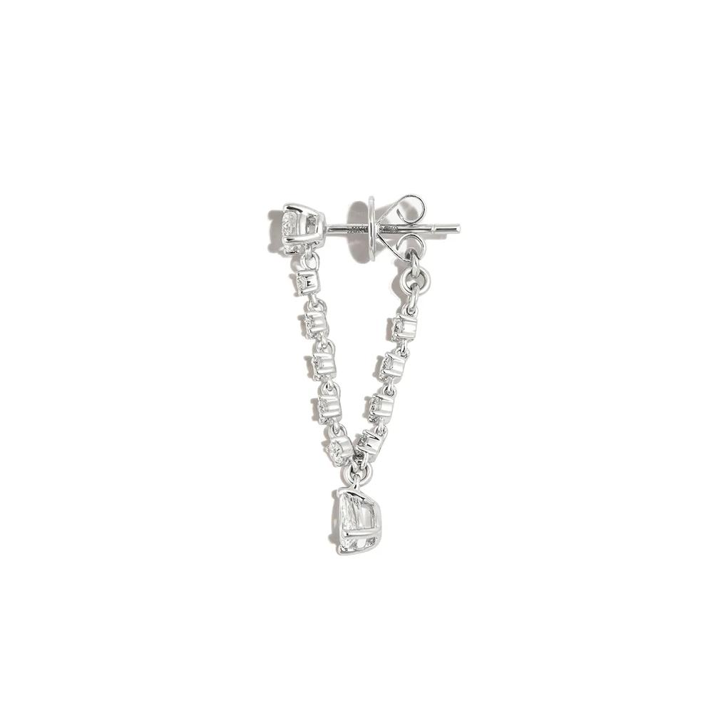 Серьга Olivia из белого золота 2