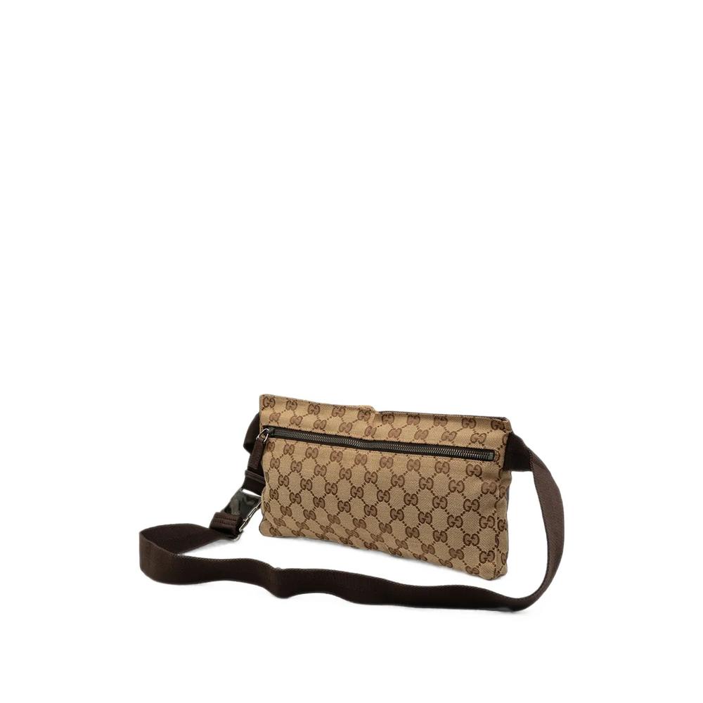 Поясная сумка Double Pocket из канваса с узором GG (2000-2015 годы) 2
