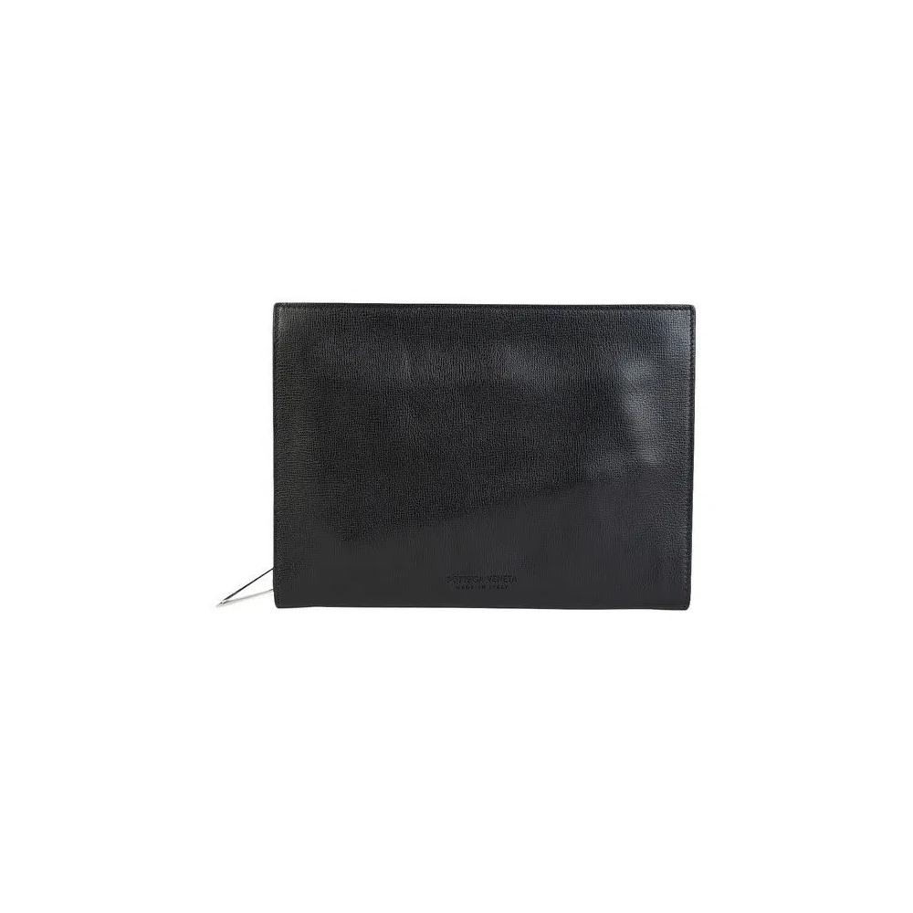Косметички Bottega Veneta Leather Embossed Pouch 'Черный/Серебряный' 1