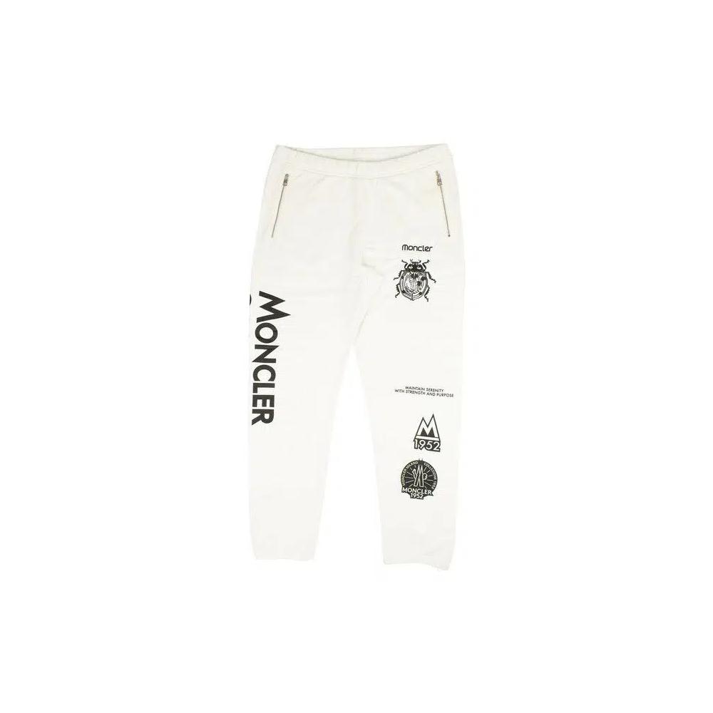 Moncler Логотипные спортивные штаны 'White/Black' 1