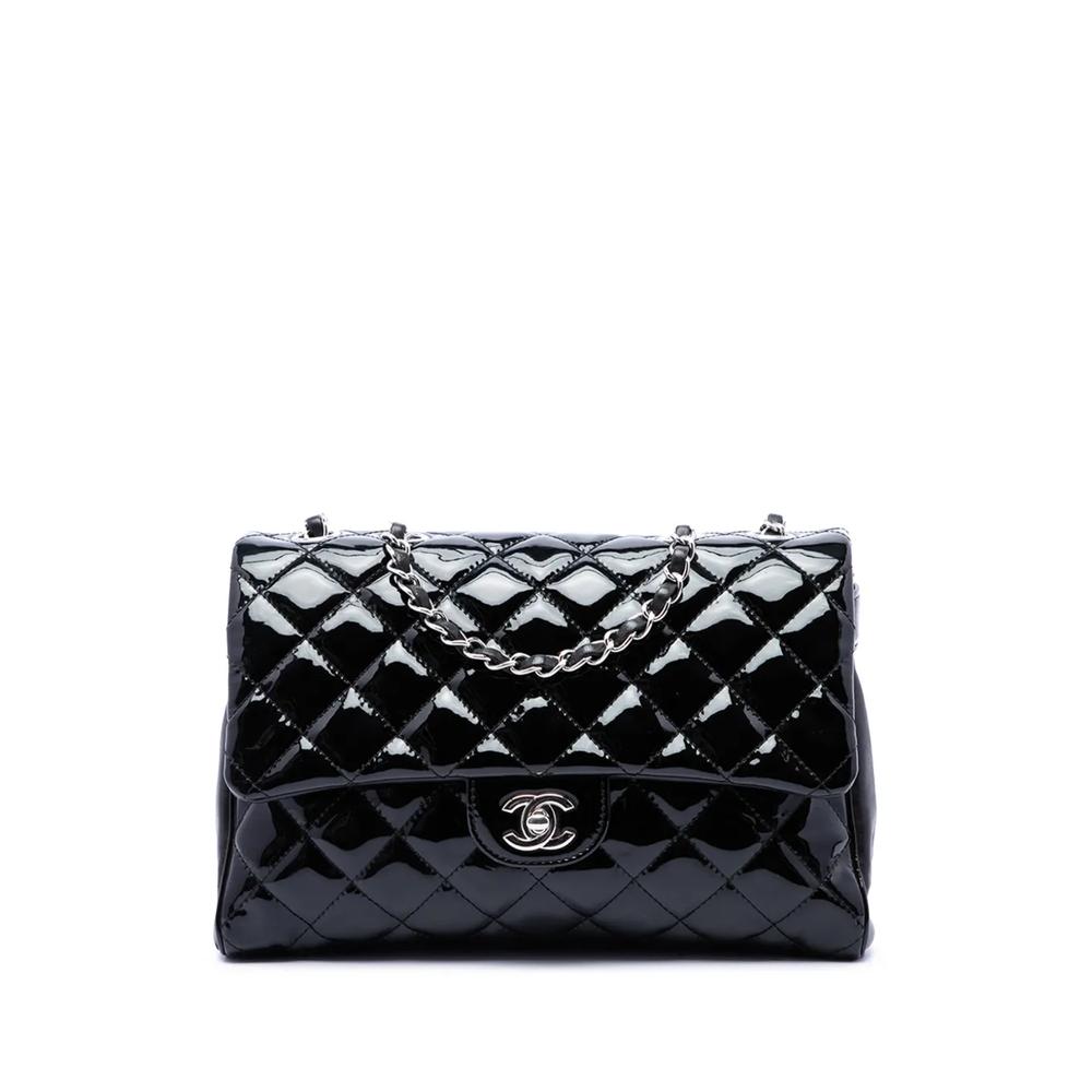 Большая сумка через плечо CC Quilted Patent Double Compartment Flap (2016-2017 годы) 1
