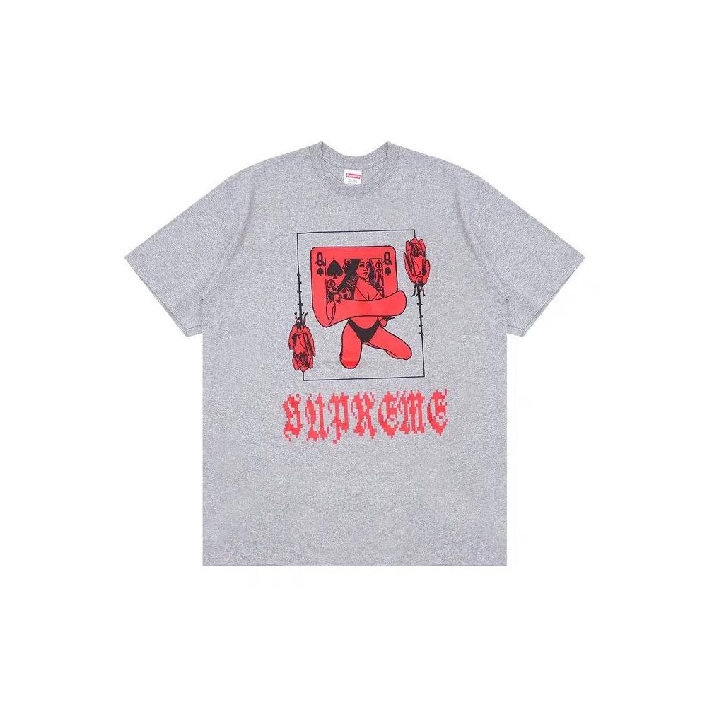 Футболки Supreme Queen Tee 'Heather Grey' 1