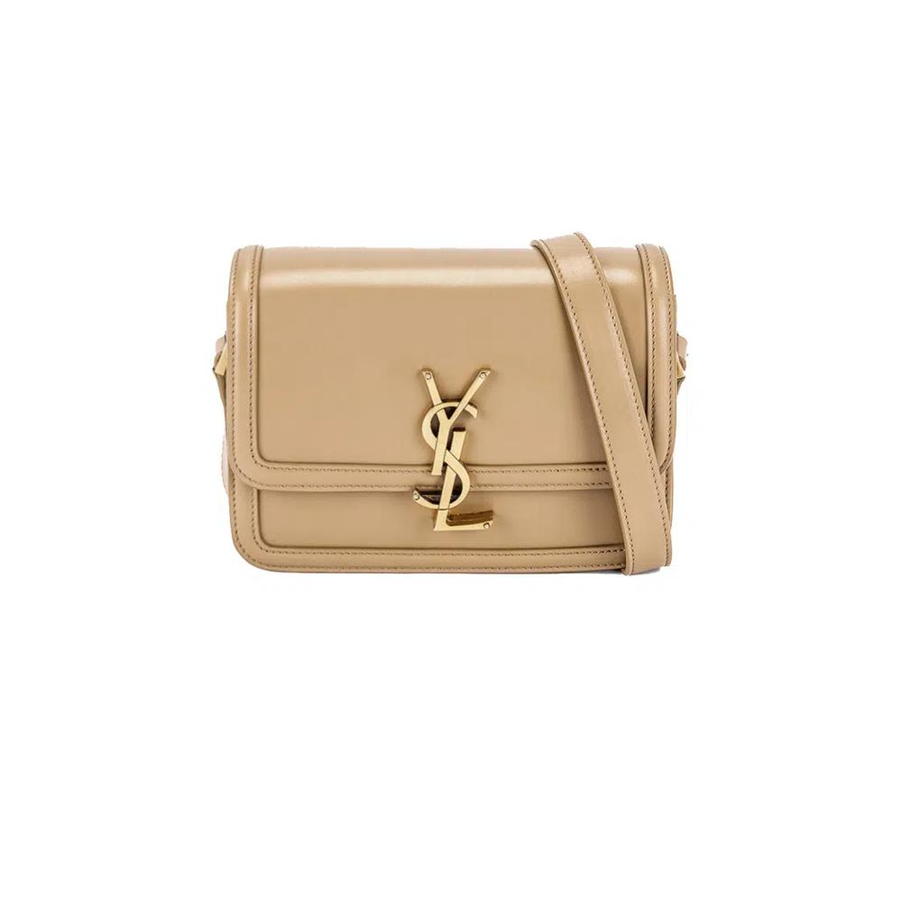 YSL Solferino маленький сатчел в коробке из кожи Saint Laurent Tan 6343060SX0W 1
