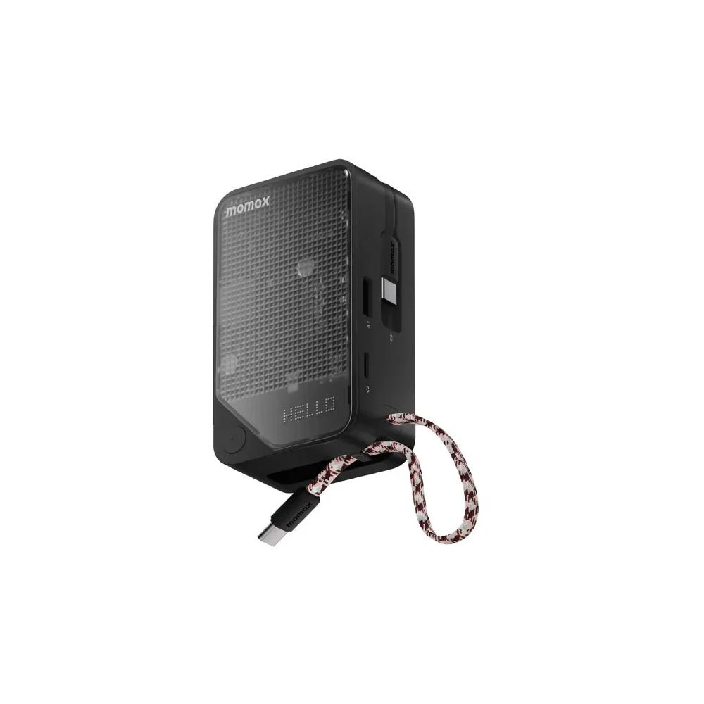 Momax 1-POWER X+ Внешний аккумулятор 10000 мАч с двумя встроенными USB-C кабелями - Чёрный 1