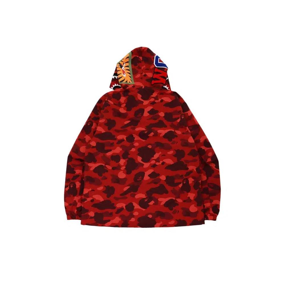 Молнии BAPE Color Camo Shark Hoodie Jacket 'Red' 3