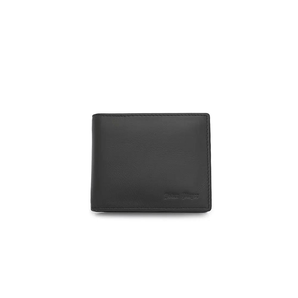 Мужской кожаный кошелек с блокировкой RFID - Черный 1