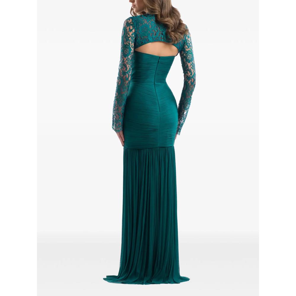 Forest lace-panelled long-sleeve bolero cardigan 3