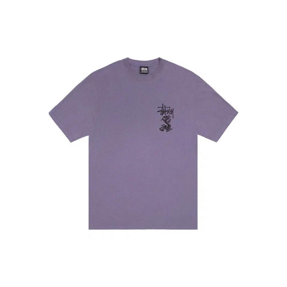 Топы Stussy Double Dragon Tee Pigment Dyed 'Grape' 1