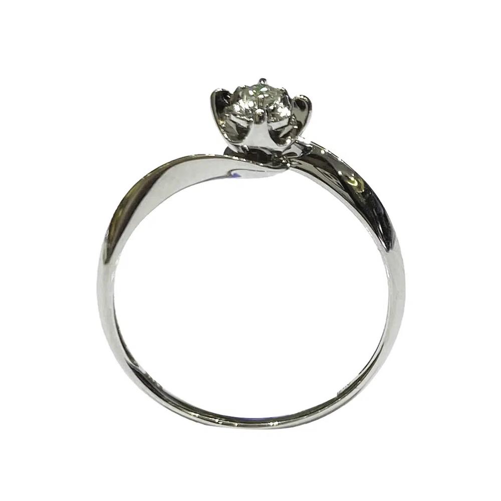 LITZ 18K Белое Золото Кольцо с Бриллиантом DR143 2