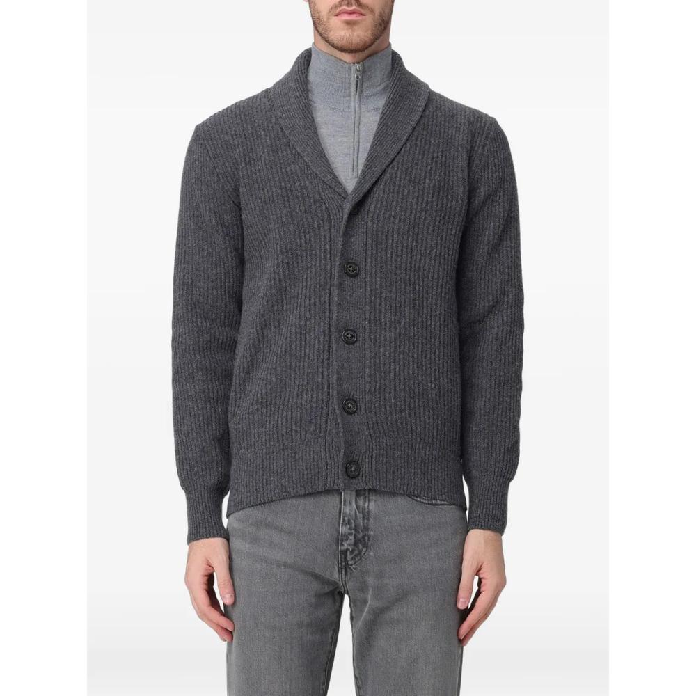 ribbed-knit wool cardigan 1