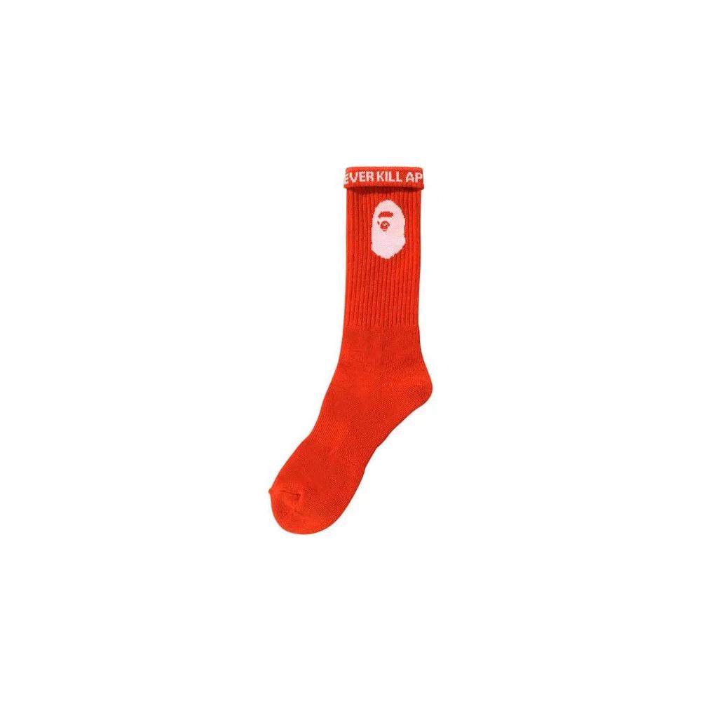 Носки и гольфы BAPE Ape Head Socks 'Orange' 1