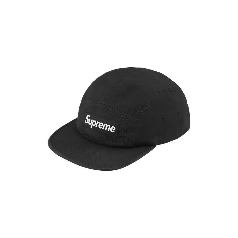 Кепки Supreme Washed Chino Twill Camp Cap 'Black' 1
