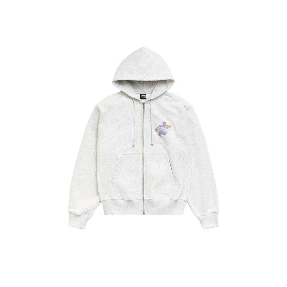 Толстовки на молнии Stussy Dot Surf Толстовка с капюшоном и принтом 'Ash Heather' 1