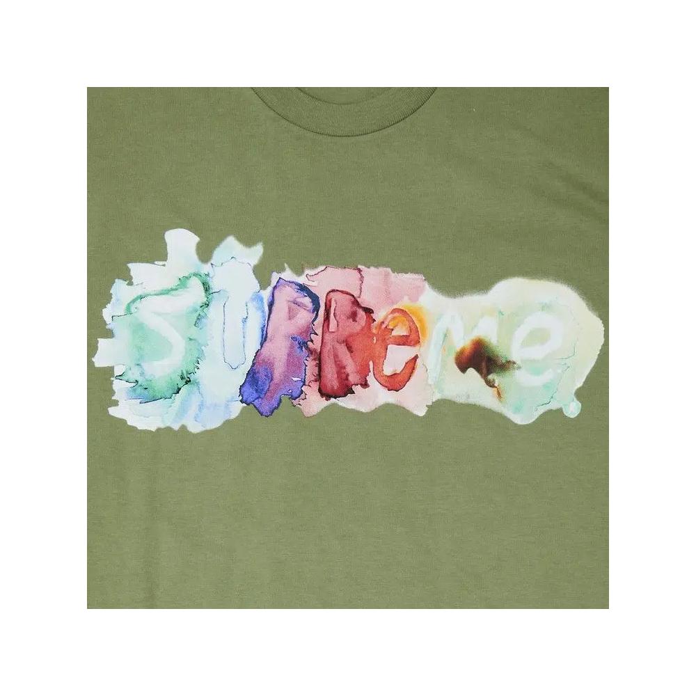 Футболки Supreme Watercolor Tee 'Light Olive' 2