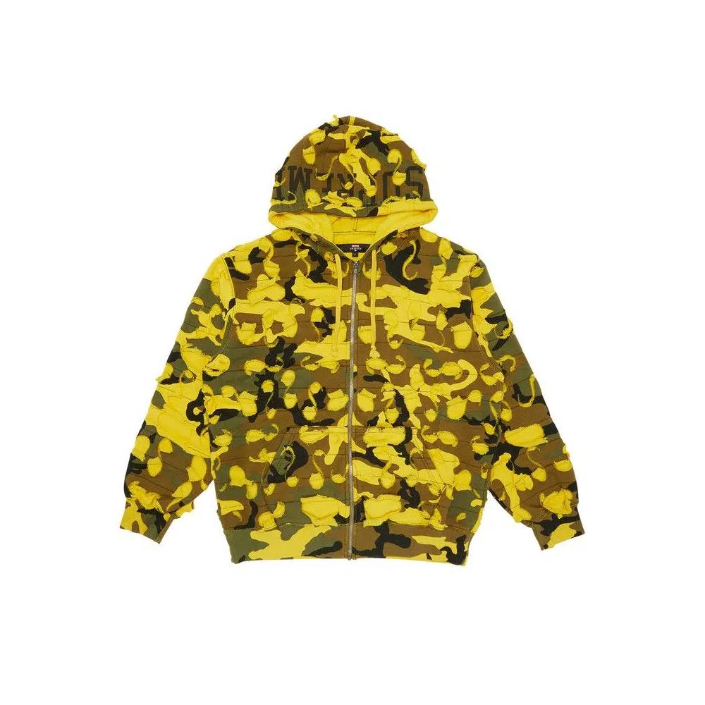 Толстовки на молнии Supreme x Griffin Zip Up Hooded Sweatshirt «Yellow Camo» 1