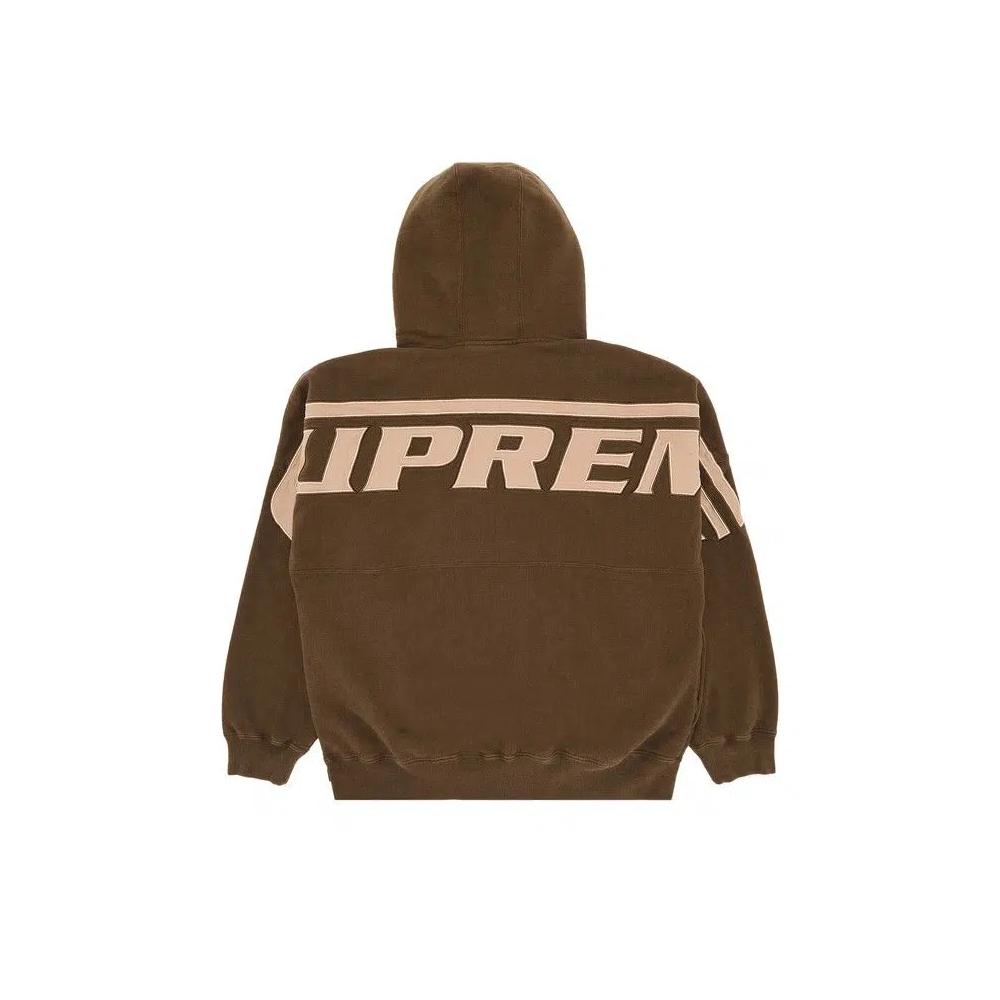 Худи Supreme Wrapped Half Zip Hooded Sweatshirt 'Dusty Brown' 2